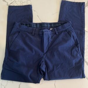 Vineyard Vines Men's Blue Performance Pants, Size 33x30